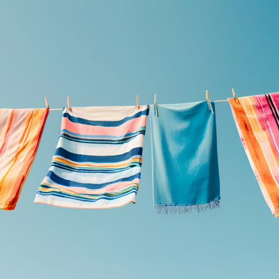 Beach Towels Drying