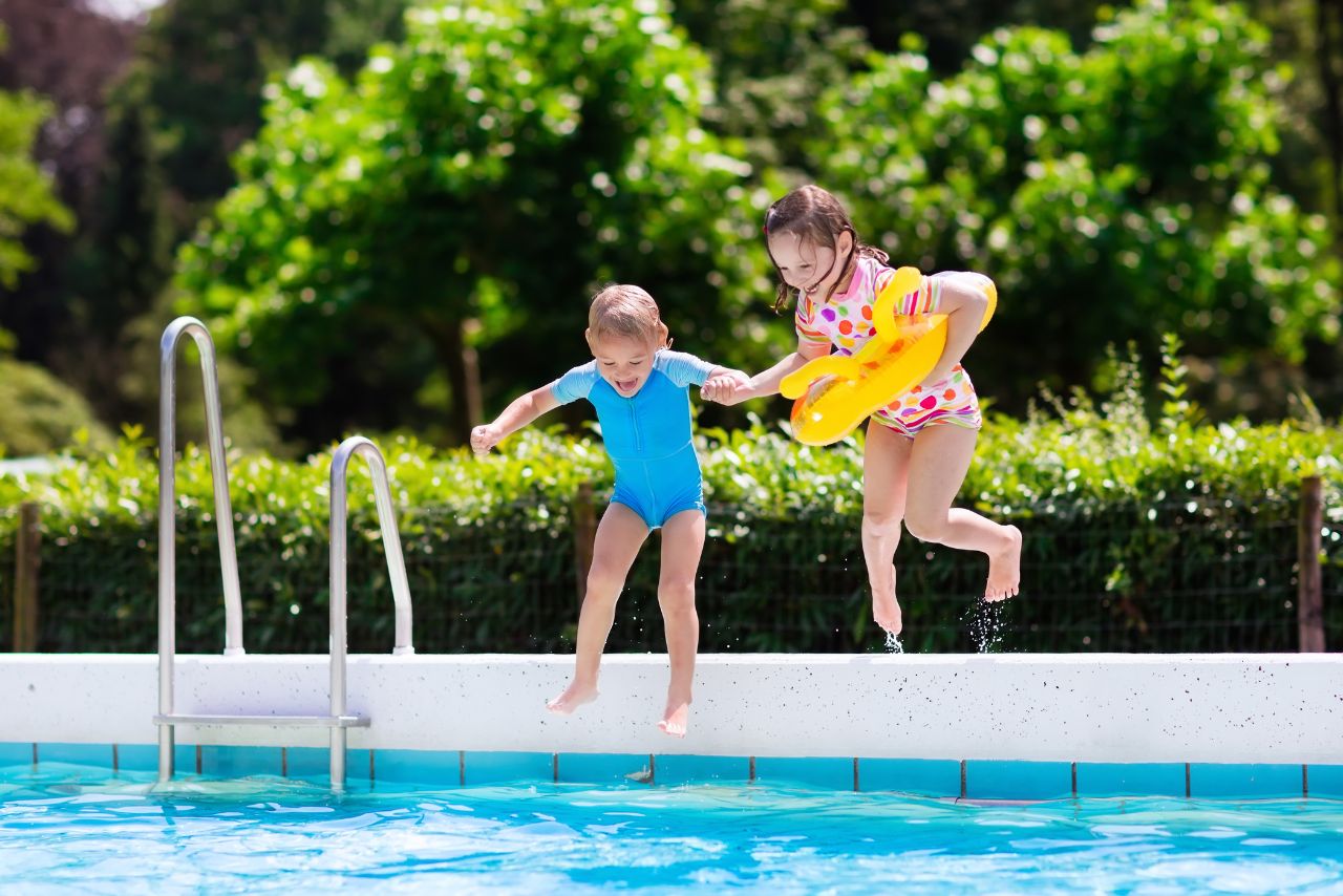 Jumping in Pool